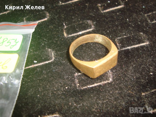 СТАРИНЕН БРОНЗОВ ПРЪСТЕН МАЙСТОРСКА СТАРА ИЗРАБОТКА СТРУГОВАН 24857, снимка 7 - Антикварни и старинни предмети - 34566124