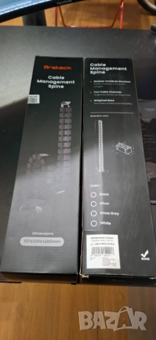 2 нови четворни кабел канали за бюро 130см, Brateck, снимка 6 - Друга електроника - 52801605