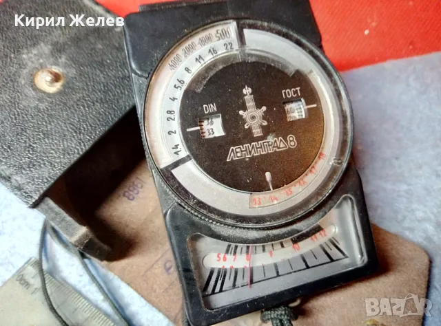 ЛЕНИНГРАД 8 Стар ПРЕЦИЗЕН РУСКИ ФОТОГРАФСКИ СВЕТЛОМЕР СССР 1988г. с КАЛЪФ ЕСТЕСТВЕНА КОЖА 47551