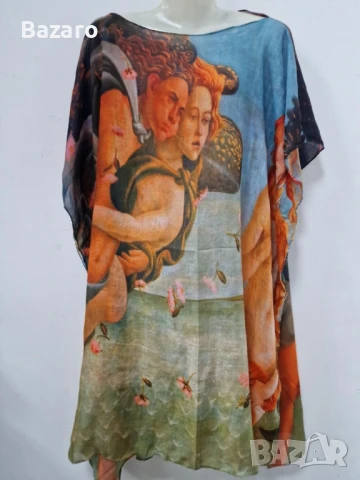 Плажна туника от 100% памук – Стил и комфорт за лятото, снимка 6 - Туники - 49910114