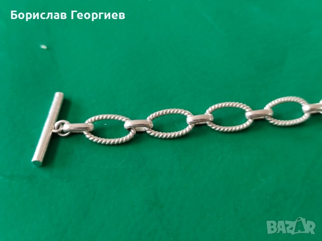 Сребърна гривна, снимка 2 - Гривни - 52536512