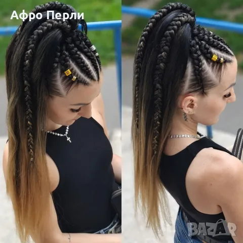 ❤️Плитки с КАНЕКАЛОН 🩶боксьорски плитки опашки ариел къдрици екстеншъни бохо плитки 
