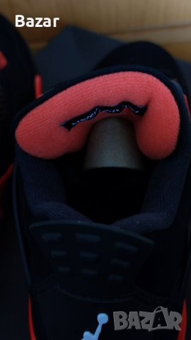 Nike Air Jordan 4 Red Thunder Нови Оригинални Мъжки Обувки Кецове Маратонки Размер 44 Номер 28см , снимка 6 - Кецове - 40535262