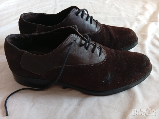 Т.кафяви обувки - естествена кожа-велур