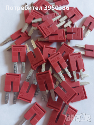 Конектор -Мост за редова клема,тип гребен  позиции  FBS 2-6 , червен, снимка 1