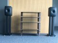 Hi Fi маса за компоненти Custom Design Milan XL walnut и стойки за тонколони, снимка 3