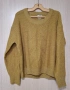 РАЗКОШЕН пуловер с плетеници в цвят горчица, снимка 3