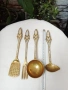 Бронзови прибори за готвене със седефени дръжки , снимка 6