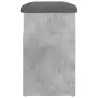 vidaXL Пейка за обувки, бетонно сив, 62x32x50 см, инженерно дърво, снимка 6
