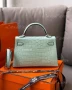 Hermes mini Kelly mint green , снимка 2