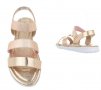 Дамски летни сандали в златисто, снимка 1 - Сандали - 35929140