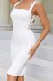 Бяла бандажна рокля от Шейн, снимка 1