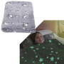 Магическо детско одеяло "Нощно небе", светещо в тъмното, снимка 1 - Спално бельо и завивки - 36413480