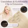Нови руси Екстеншъни естествена коса Remy Clip-In 25 см Pearl Blonde #60 5 части клипс за прическа, снимка 6