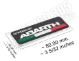 Емблема за Фиат Абарт Powered by Abarth Италиански флаг, снимка 2