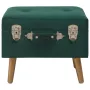 Табуретки за съхранение, 3 бр, зелени, кадифе, снимка 7