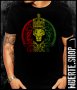 Черна тениска с щампа RAGGAE LION, снимка 1 - Тениски - 41669678