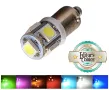 2 бр. Габаритни крушки BA9S 5 SMD 5050 Автомобилна LED вътрешна лампа крушка за номер вратата плафон, снимка 13