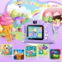 Детска камера 1080P HD 2,0-инчов екран с 32GB карта, лилава, снимка 2