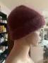 Зимна шапка в цвят бордо (състав мохер), снимка 2