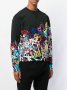 DSQUARED D2 ICON Graffiti Paint Print Мъжка Блуза тип Пуловер size L (M), снимка 1 - Пуловери - 34818676