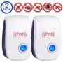 2 броя Pest Repeller ултразвуков репелент срещу комари, хлебарки, мишки, паяци, мухи, снимка 1