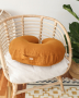 Babyly ленена възглавница за хранене – карамел, снимка 2