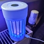 Електрошокова LED лампа и ключодържател против комари, снимка 2