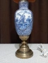 Красива голяма старинна порцеланова лампа, снимка 2