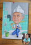 Карикатура, рисувана ръчно с пастели, снимка 3
