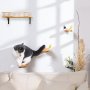 Нов Комплект 3 рафта за катерене на котки за стена Дървени стъпала , снимка 3