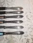 Старинен комплект от 6 ножа за хранене , снимка 2
