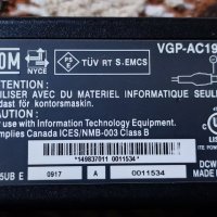 VGP-AC19V37 Зарядно за лаптоп Sony Vaio 19.5 V (3.9A) - 75W, снимка 3 - Части за лаптопи - 35934478