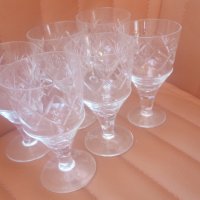 Кристални чаши за алкохол, столче, ръчна гравюра – 6 бр, снимка 1 - Чаши - 41990941