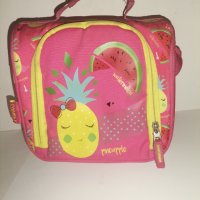 Комплект Ученическа чанта, чанта за хранене, раница Goomby с 4 отделения Pineapple, снимка 12 - Раници - 33933048