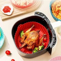 Силиконова тава за печене в Air Fryer 22 см, снимка 7 - Аксесоари за кухня - 41717722