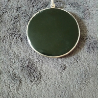 Сребърен медальон с черупка Окото на Шива, снимка 4 - Колиета, медальони, синджири - 44683515