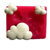 3 облак облака облачета силиконов молд форма фондан гипс шоколад декор украса торта, снимка 2 - Форми - 41544810