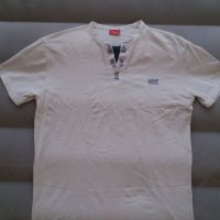 Мъжка бяла блуза фланелка Mastiff, снимка 3 - Тениски - 33809336