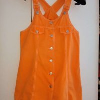 Продавам дънков сукман-рокля в оранж, снимка 1 - Сукмани - 42247948