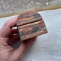 Стара дървена кутия с месингов обков, снимка 4 - Антикварни и старинни предмети - 38999915