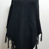 Дамско плетено пончо размер Л-ХЛ, снимка 3 - Палта, манта - 38873935