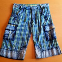 Къси панталони PULEDRO за момче (или по-дребен мъж) от лека материя с елементи от състарен деним, снимка 6 - Детски къси панталони - 44473104