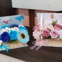 Кутия книга📖 със сапунени цветя, снимка 1 - Подаръци за жени - 40981192