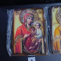 Икона на платно А5 на Пресвета Майка Богородица Закрилница - ръчна изработка . Модели А , Б и В. , снимка 9 - Икони - 42689489