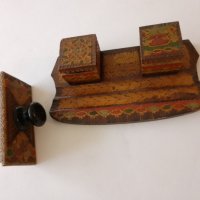 Българска стара мастилница и попивателна, снимка 5 - Антикварни и старинни предмети - 44295850