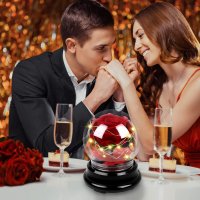 Нова роза с LED светлини с кутия Подарък за жена приятелка гадже Годишнина, снимка 4 - Романтични подаръци - 39791638