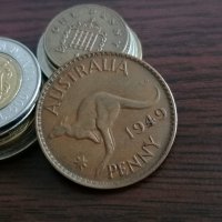Монета - Австралия - 1 пени | 1949г., снимка 1 - Нумизматика и бонистика - 34792823