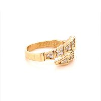 Златен дамски пръстен Bulgari 3,19гр. размер:57 14кр. проба:585 модел:16927-5, снимка 3 - Пръстени - 41180137