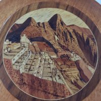 Дървено пано дърворезба декоративна чиния за стена, снимка 7 - Пана - 41103577